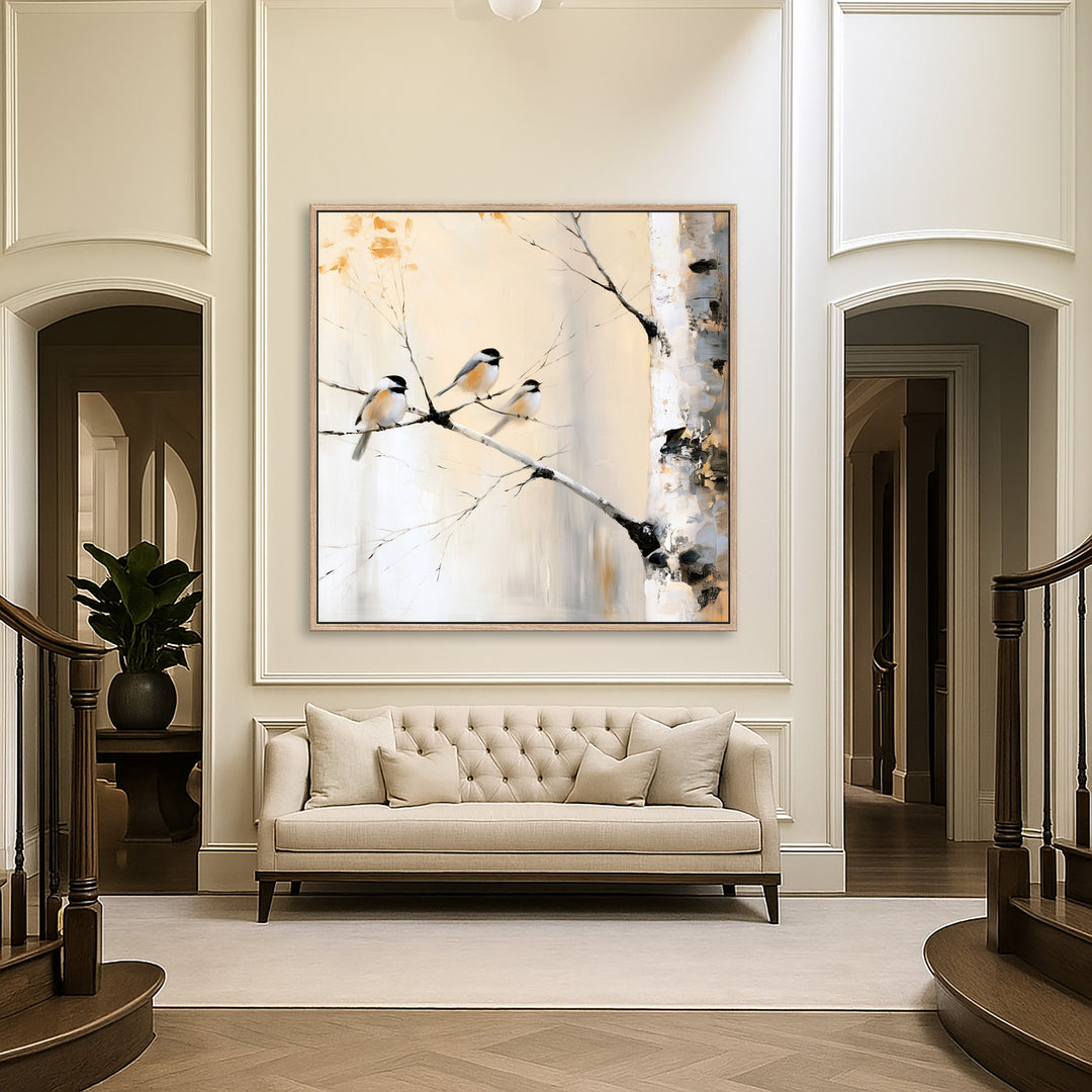 Large Chickadee Canvas Print