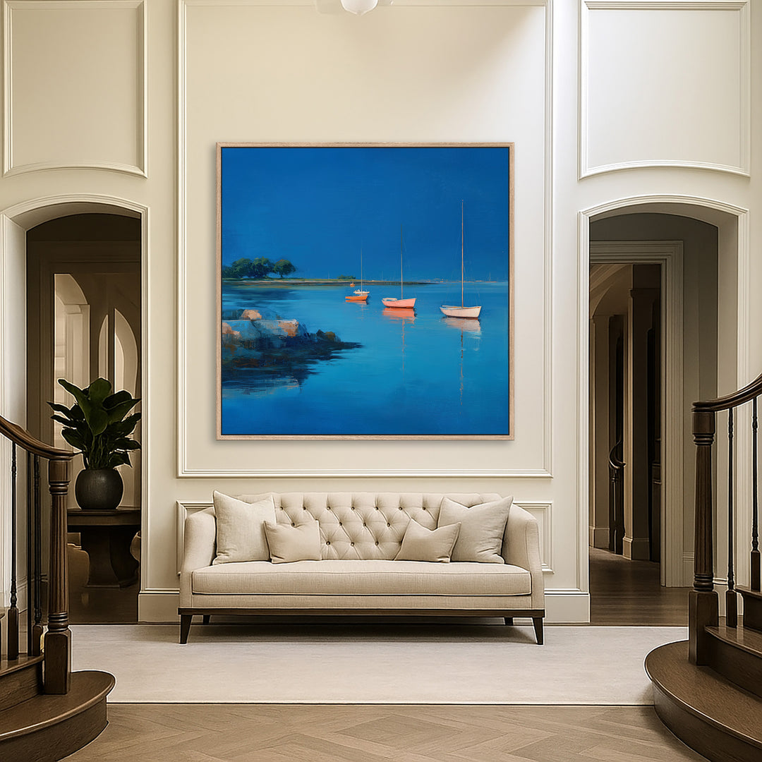Sailboat Harbor Canvas Print
