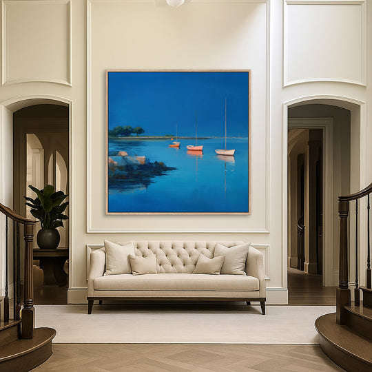 Sailboat Harbor Canvas Print