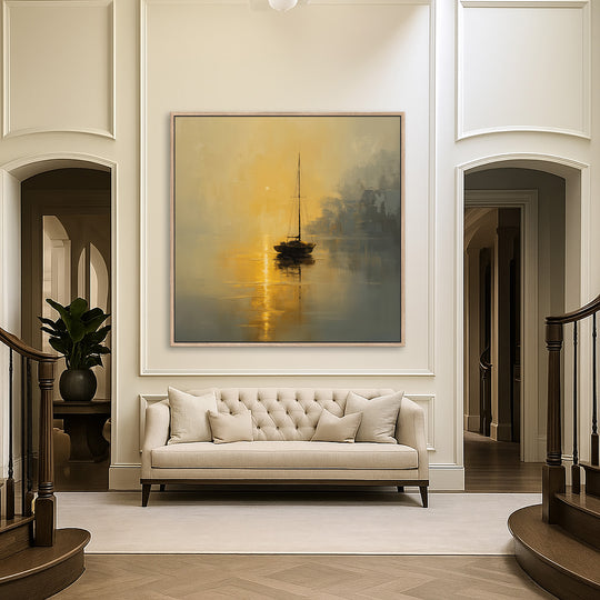 Sailboat Sunset Canvas Print