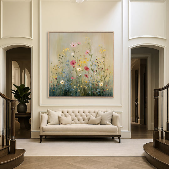 Botanical meadow wall art