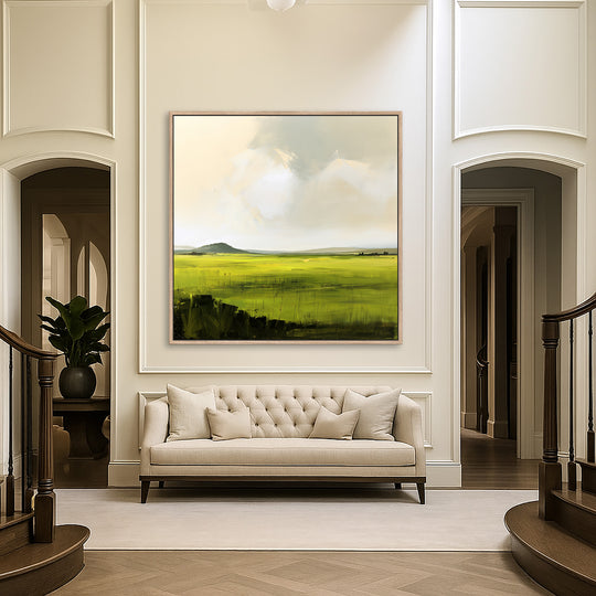 Large Green Landscape Canvas Print