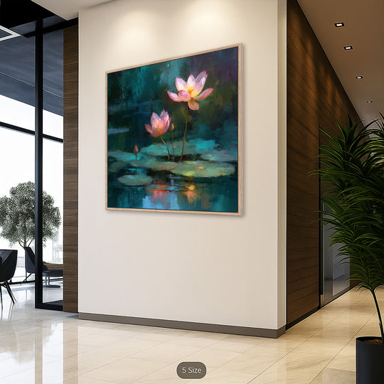 Large Pink Lotus Canvas Print