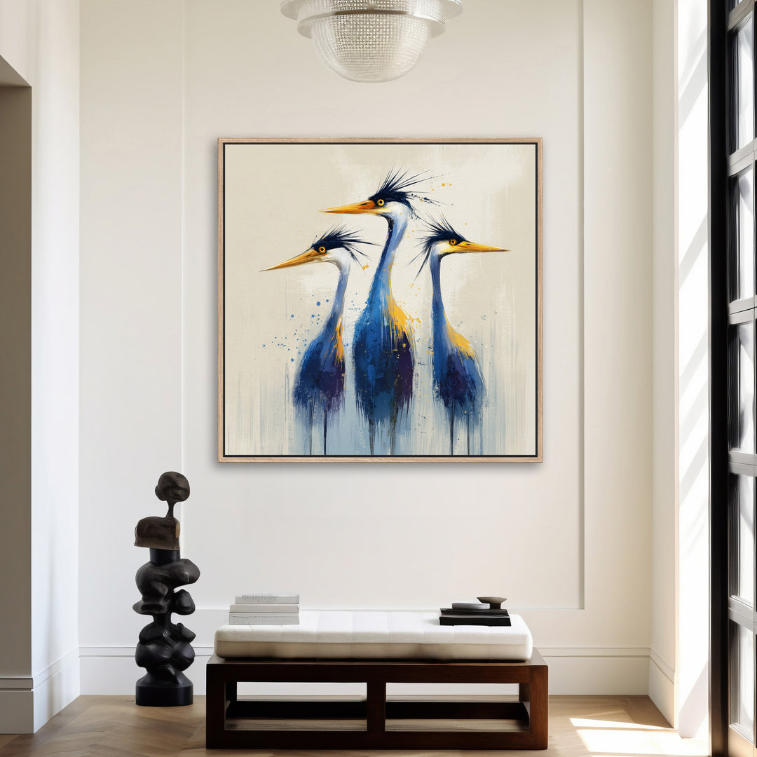 Blue heron canvas print