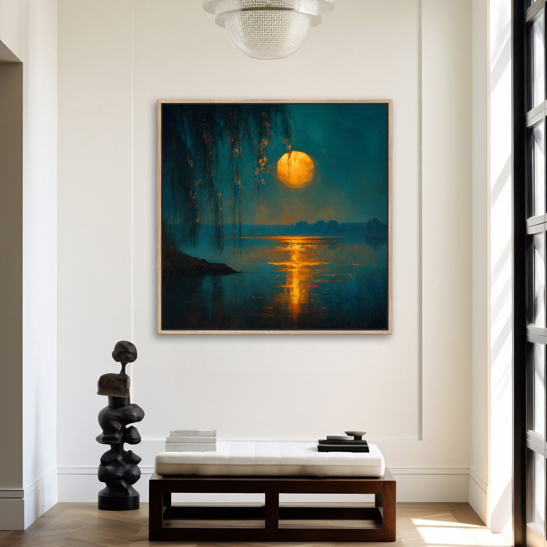 Moonlit Lake Canvas Print
