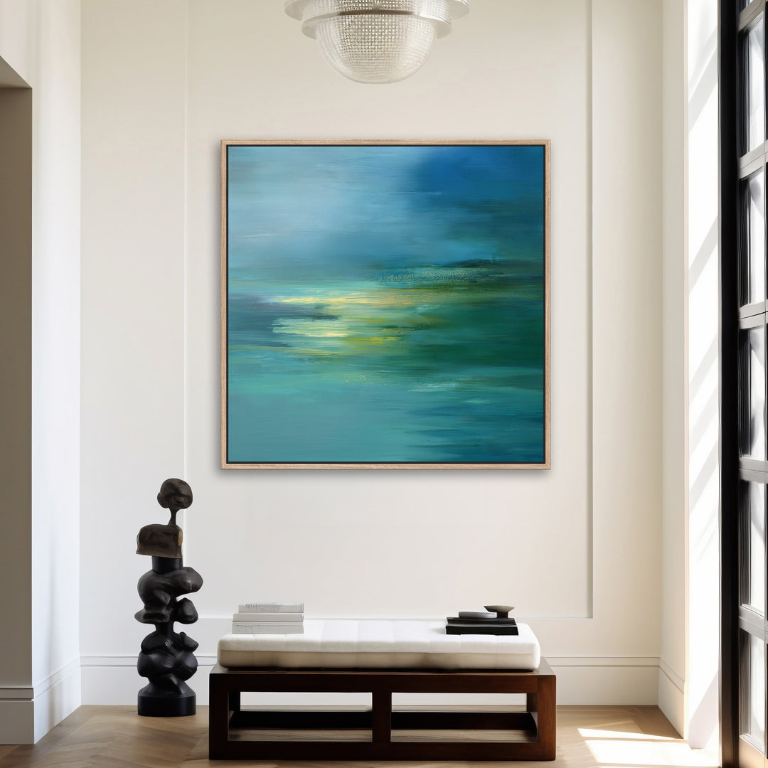 Teal abstract canvas print