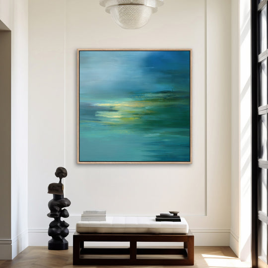Teal abstract canvas print