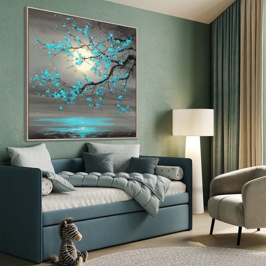 Turquoise Blossom Canvas Print