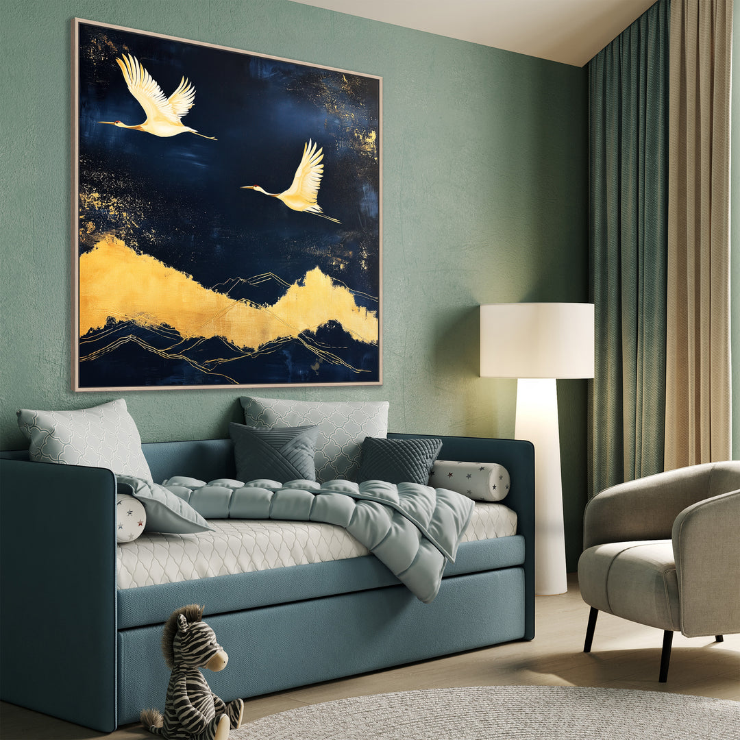 Large Crane Canvas Print