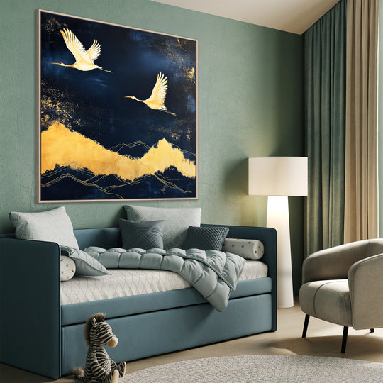 Large Crane Canvas Print