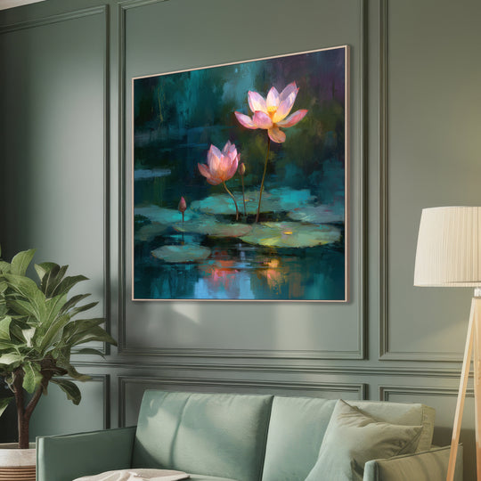 Large Pink Lotus Canvas Print