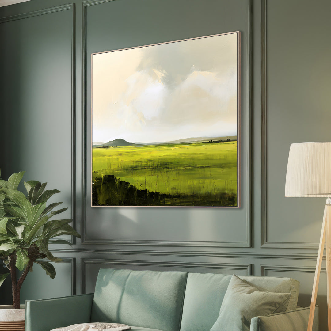Large Green Landscape Canvas Print