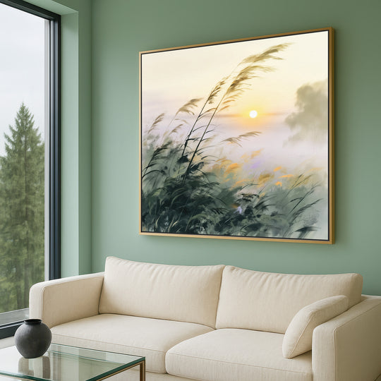 Sunrise Reed Canvas Print