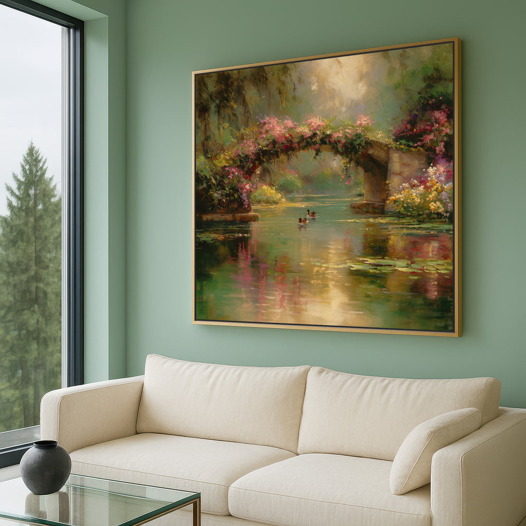 Garden Bridge Canvas Print