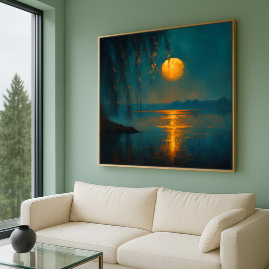 Moonlit Lake Canvas Print