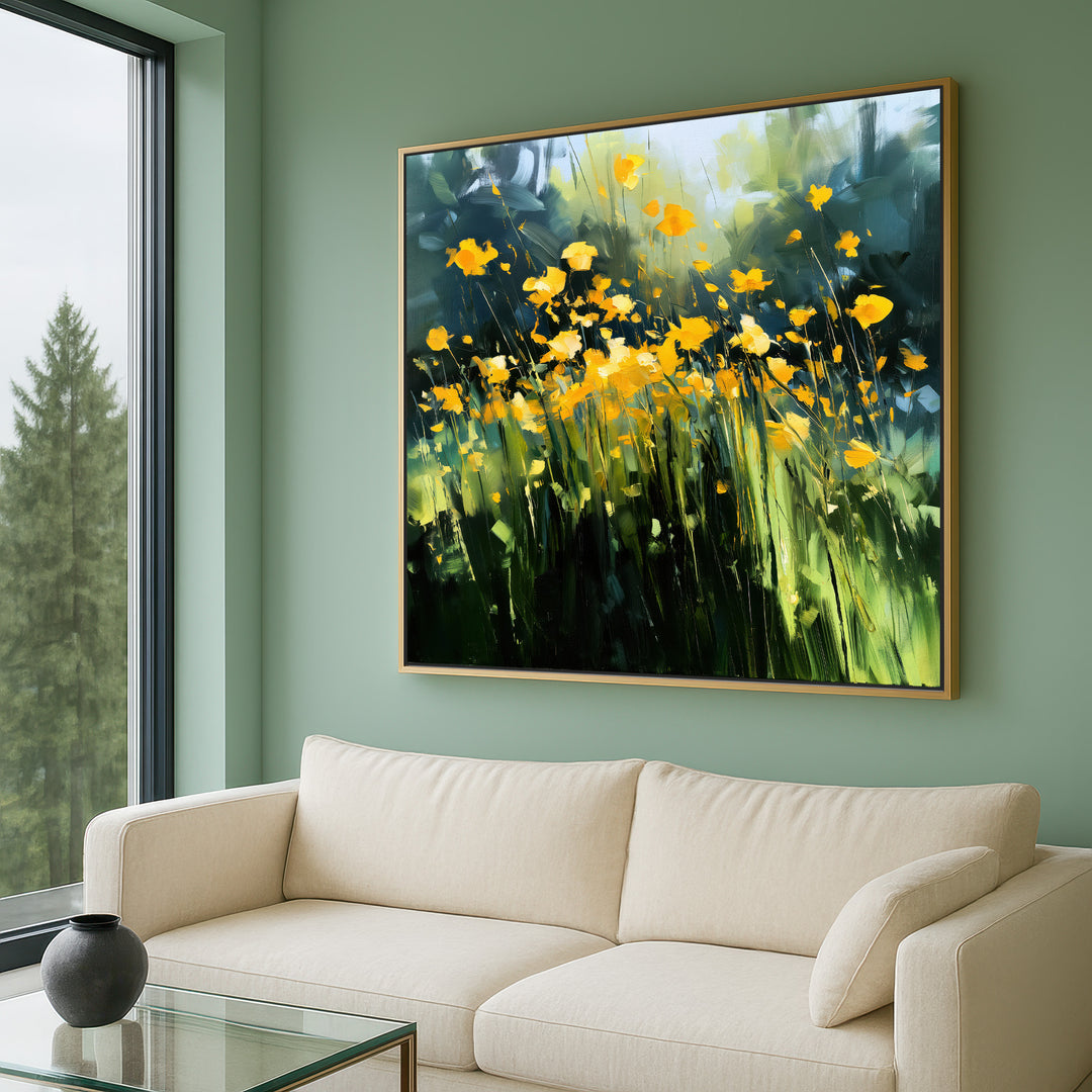 Large Yellow Wildflower Canvas Print