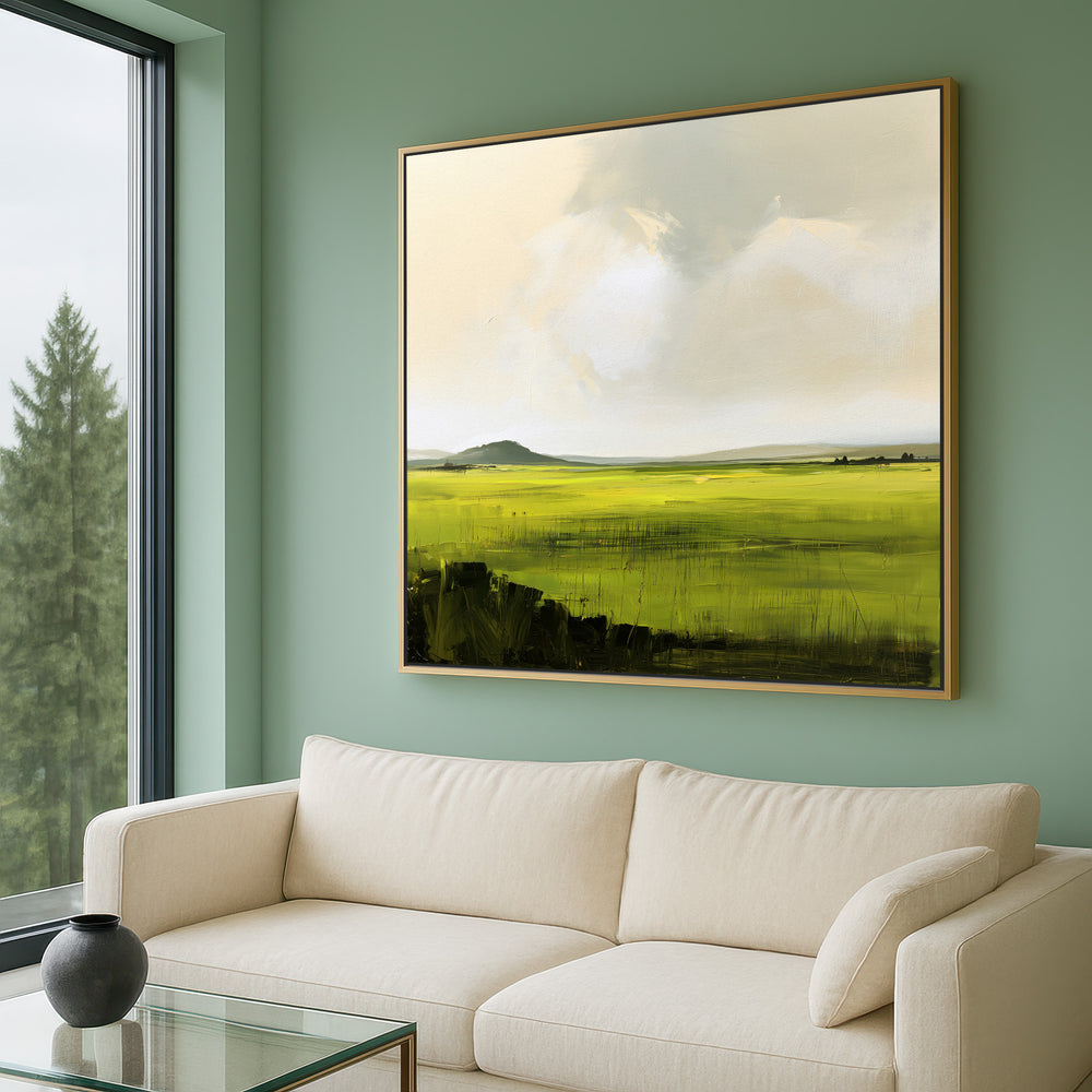 Large Green Landscape Canvas Print