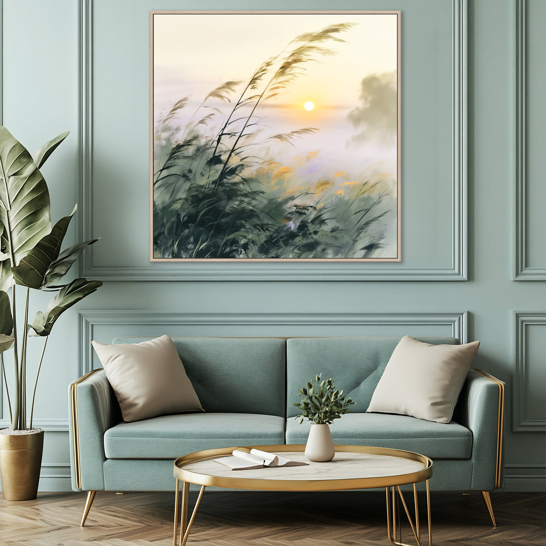 Sunrise Reed Canvas Print