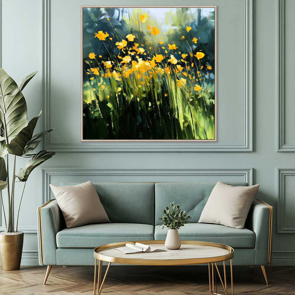 Large Yellow Wildflower Canvas Print