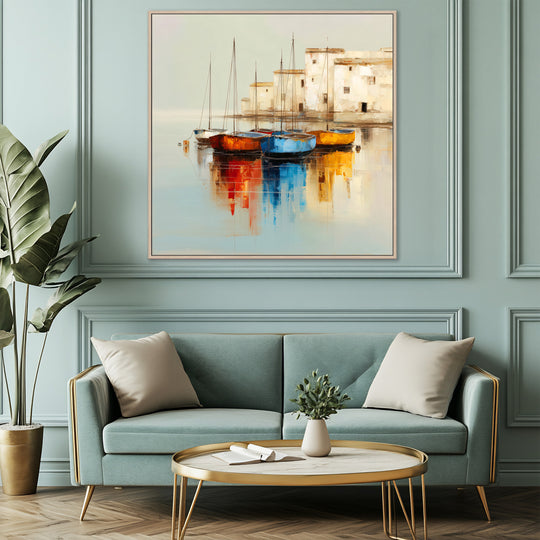 Coastal Harbour Canvas Print