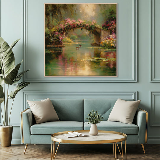 Garden Bridge Canvas Print