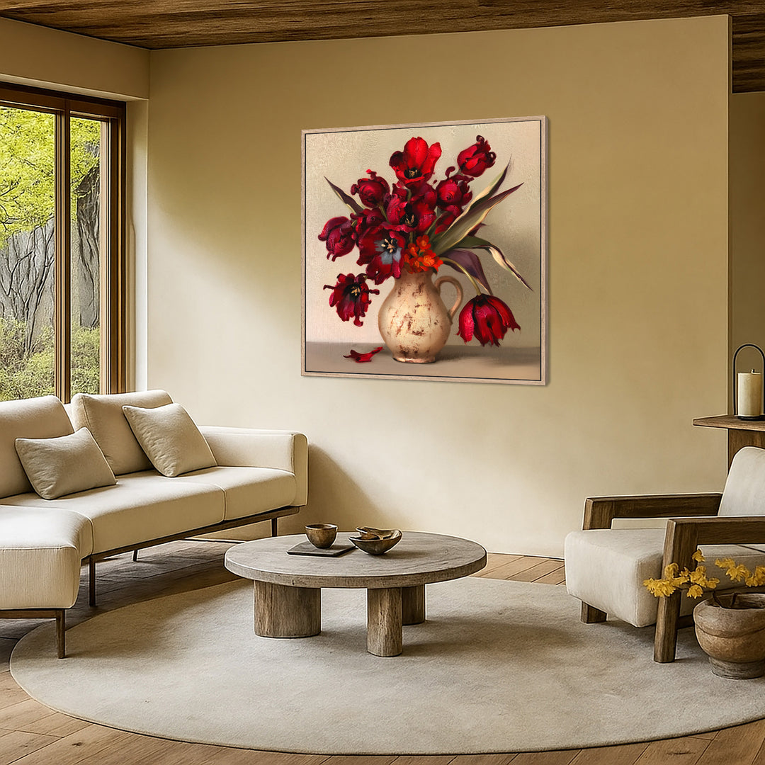 Large Red Tulip Canvas Print