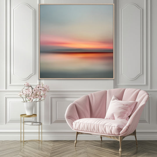 Minimal Abstract Sunset Canvas Print