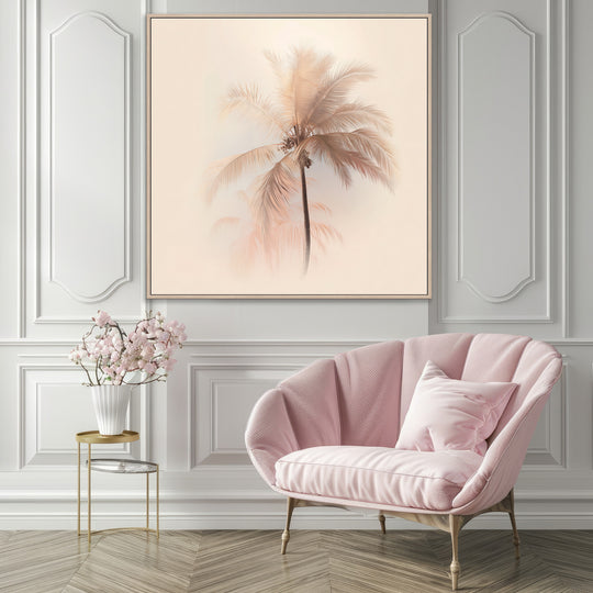 Minimal Palm Tree Canvas Print