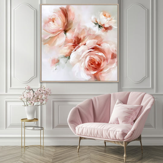 Large Pink Rose Canvas Print