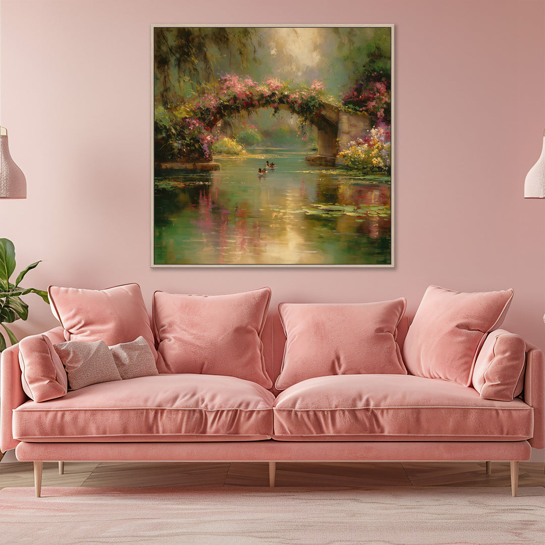 Garden Bridge Canvas Print