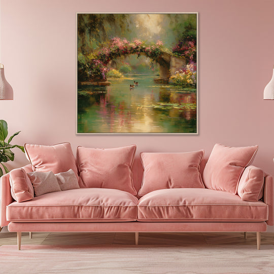 Garden Bridge Canvas Print