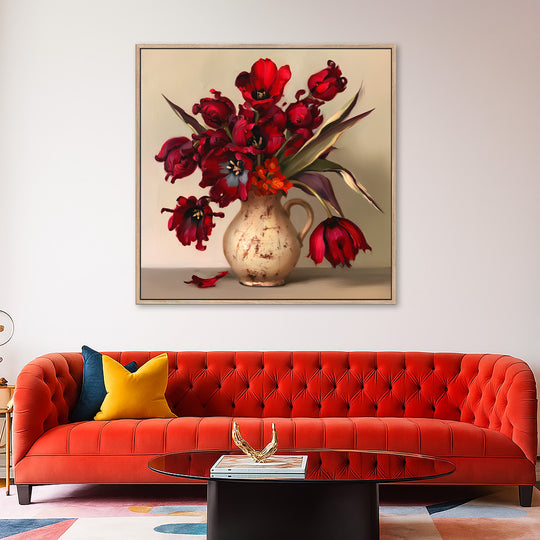 Large Red Tulip Canvas Print