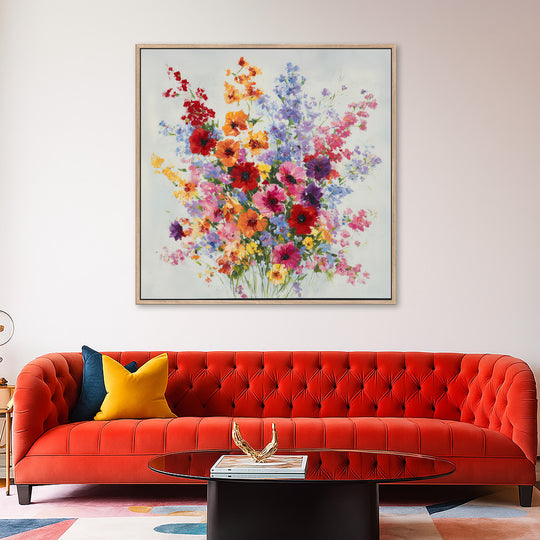 Colorful Wildflower Bouquet Canvas Print