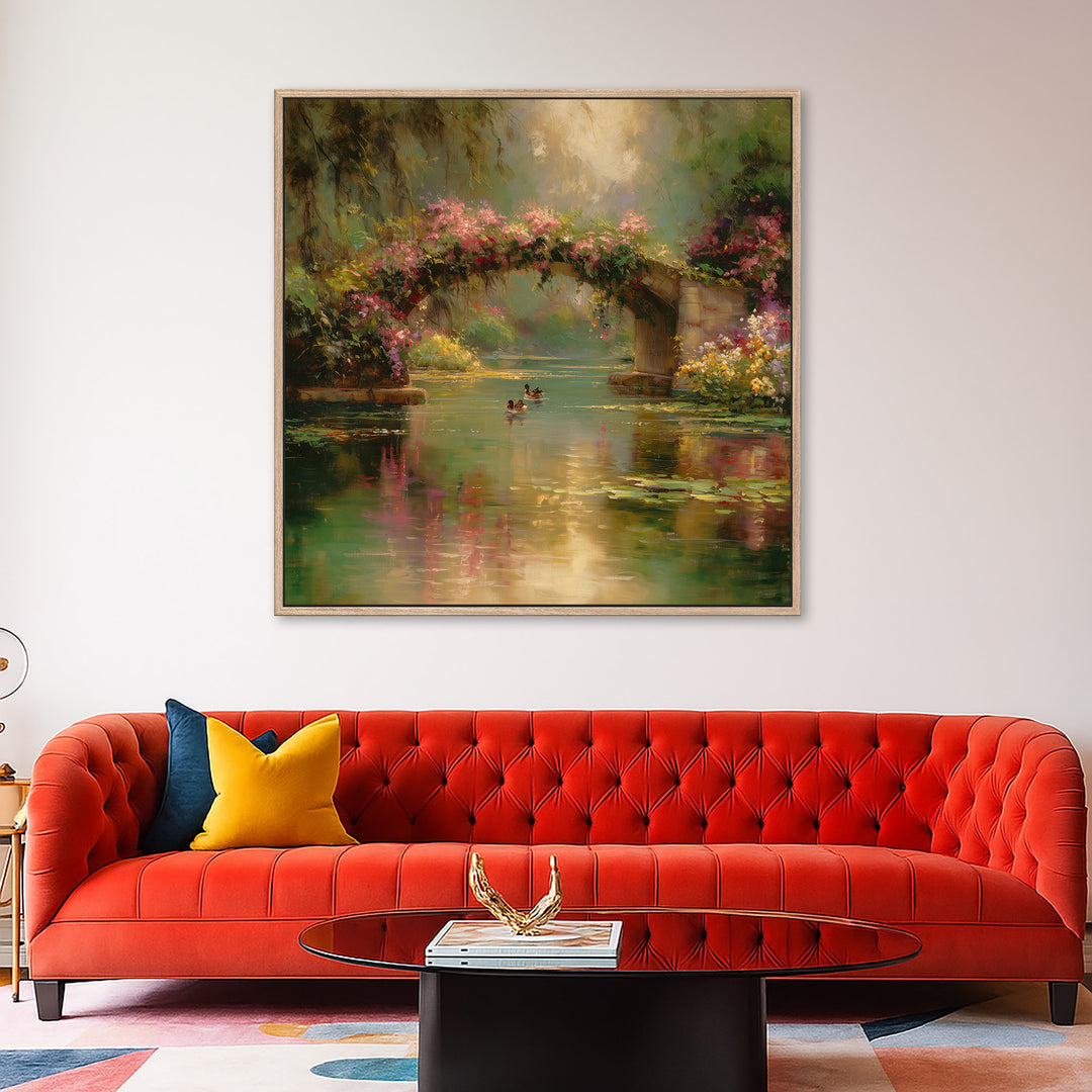 Garden Bridge Canvas Print