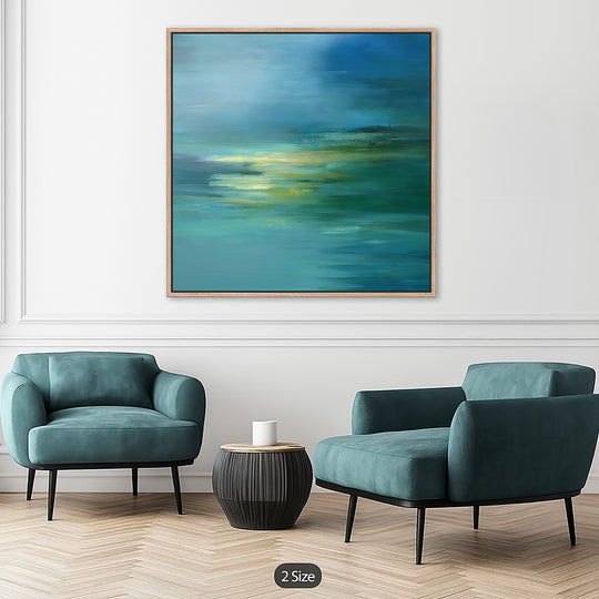 Teal abstract canvas print