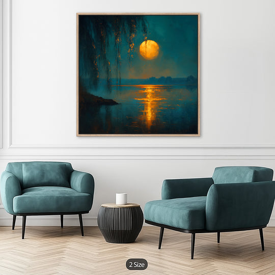Moonlit Lake Canvas Print