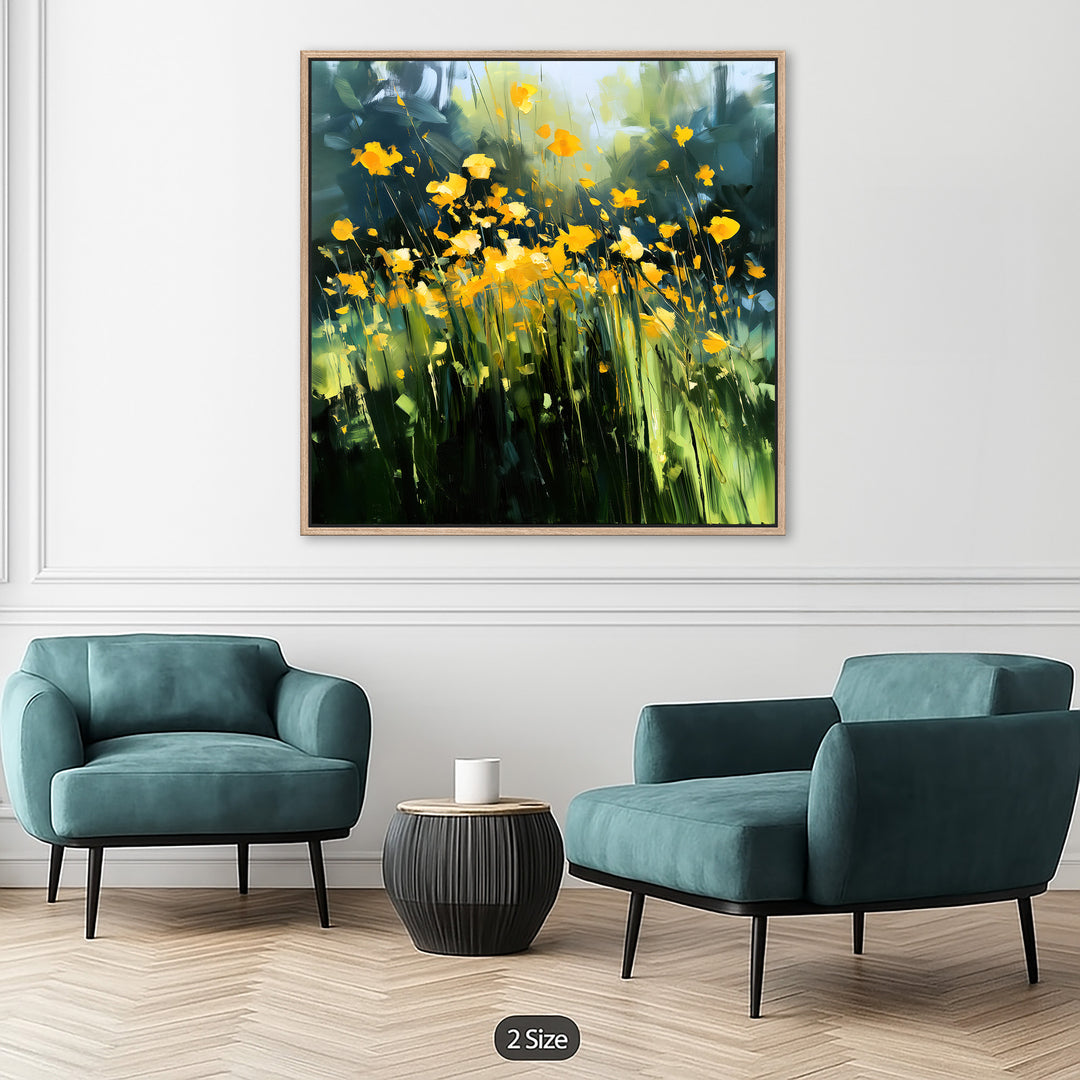 Large Yellow Wildflower Canvas Print