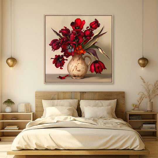 Large Red Tulip Canvas Print