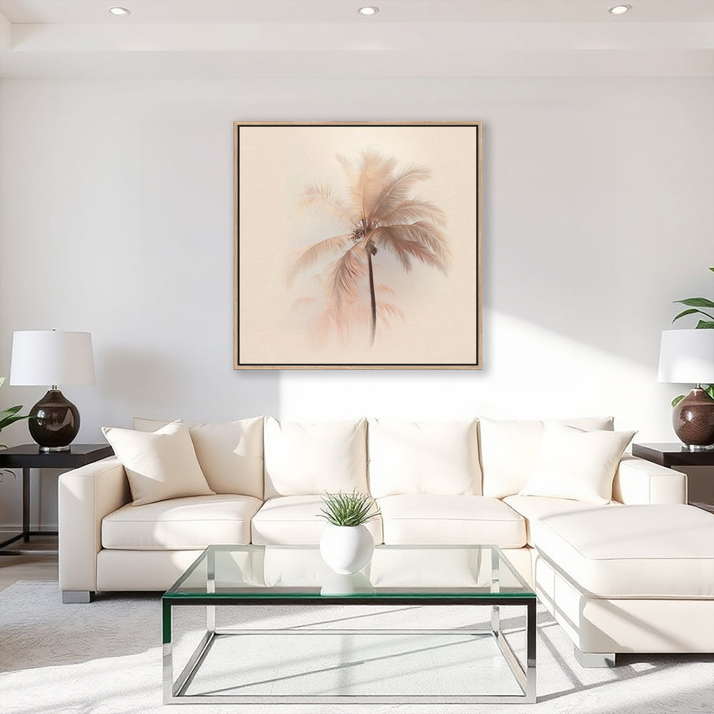 Minimal Palm Tree Canvas Print