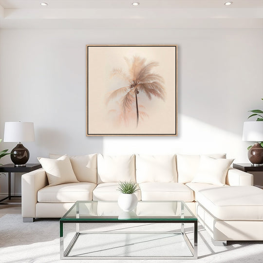 Minimal Palm Tree Canvas Print