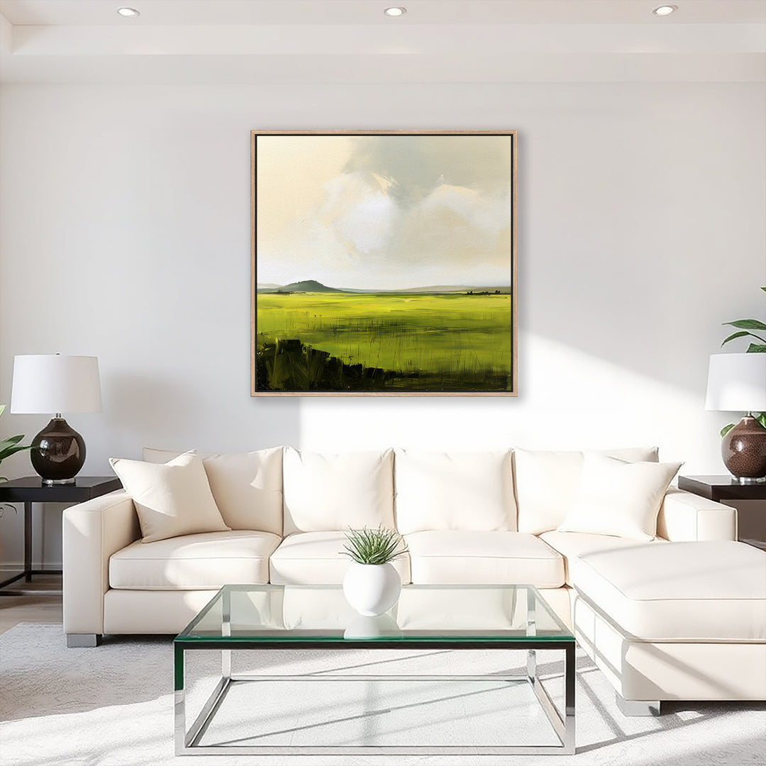 Large Green Landscape Canvas Print