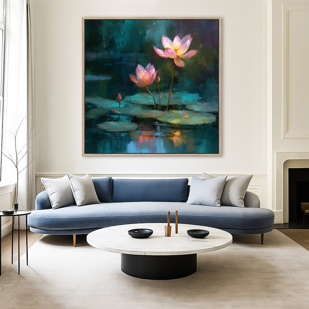 Large Pink Lotus Canvas Print