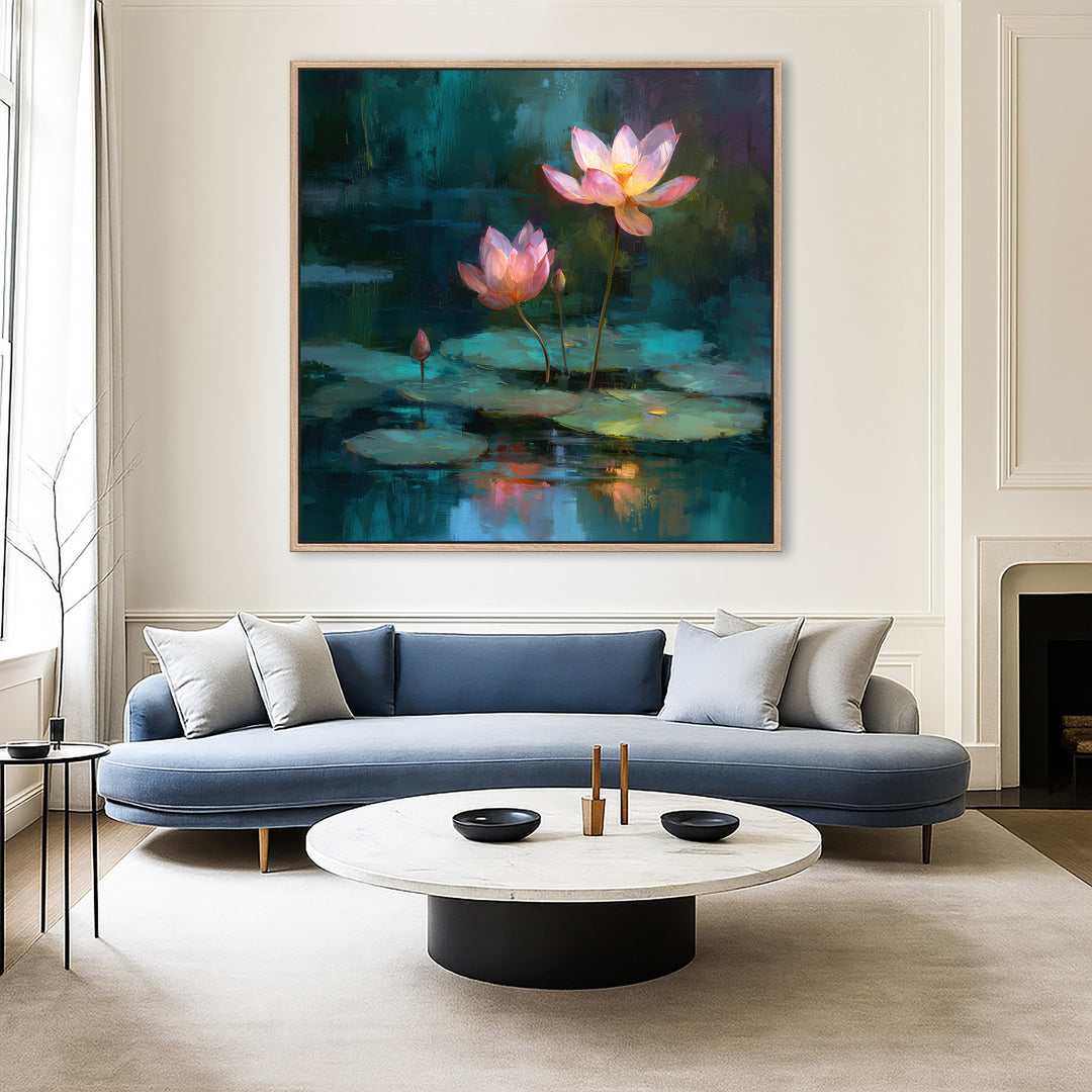 Large Pink Lotus Canvas Print