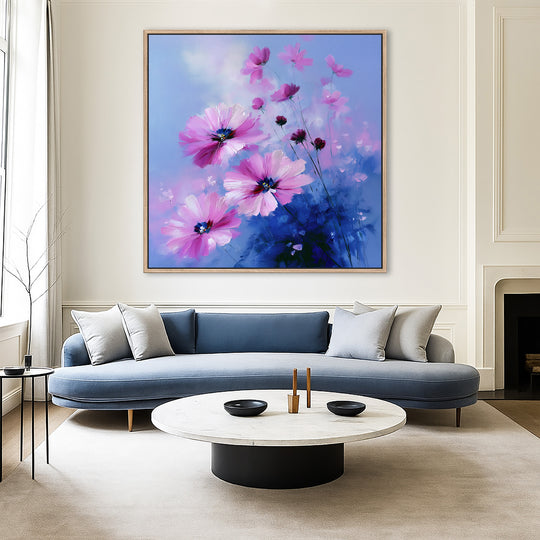 Large Pink Cosmos Canvas Print