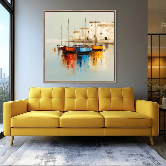 Coastal Harbour Canvas Print