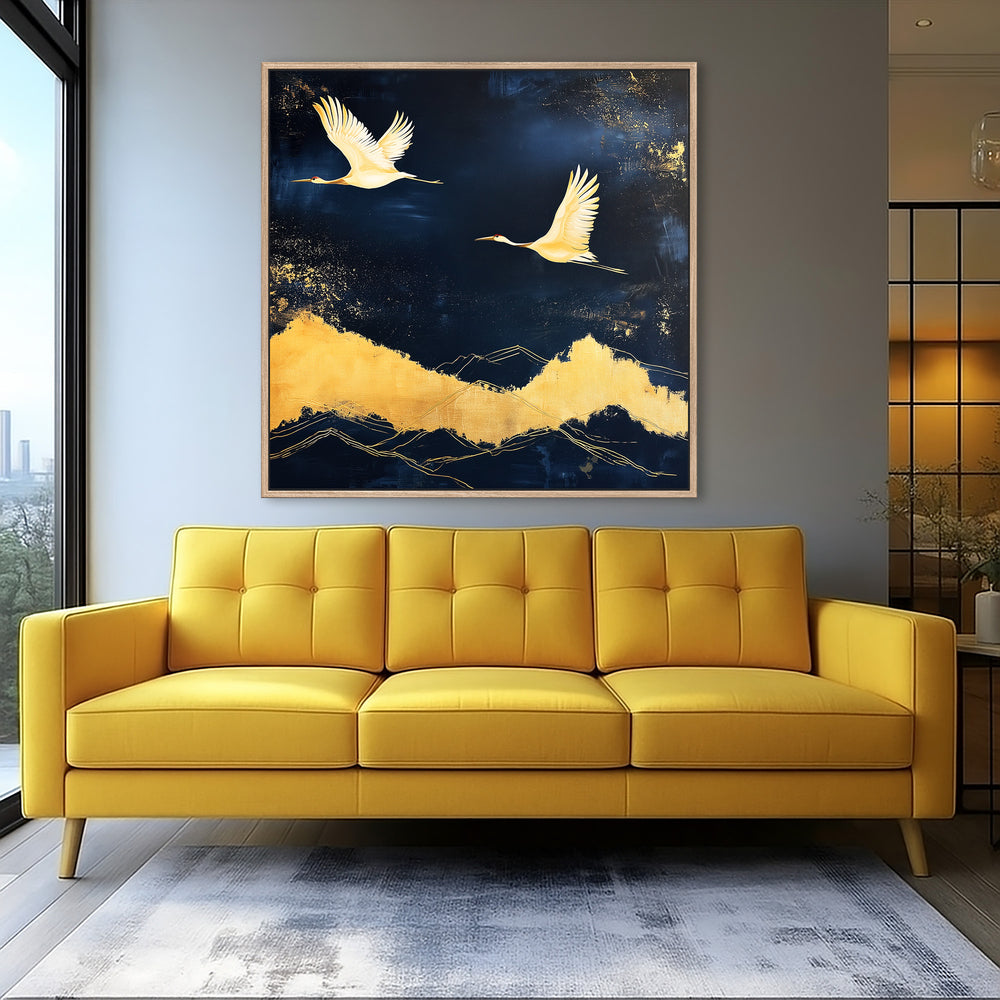 Large Crane Canvas Print