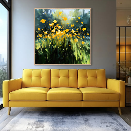 Large Yellow Wildflower Canvas Print