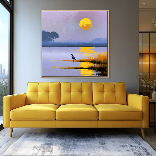 Large Heron Canvas Print