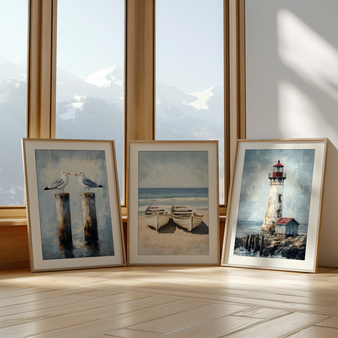 Coastal Wall Art Prints Set of 3