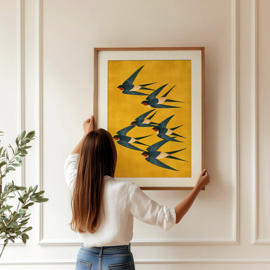 Retro Flying Birds